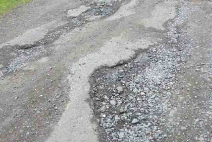 damaged-road damaged-road in Palakkad