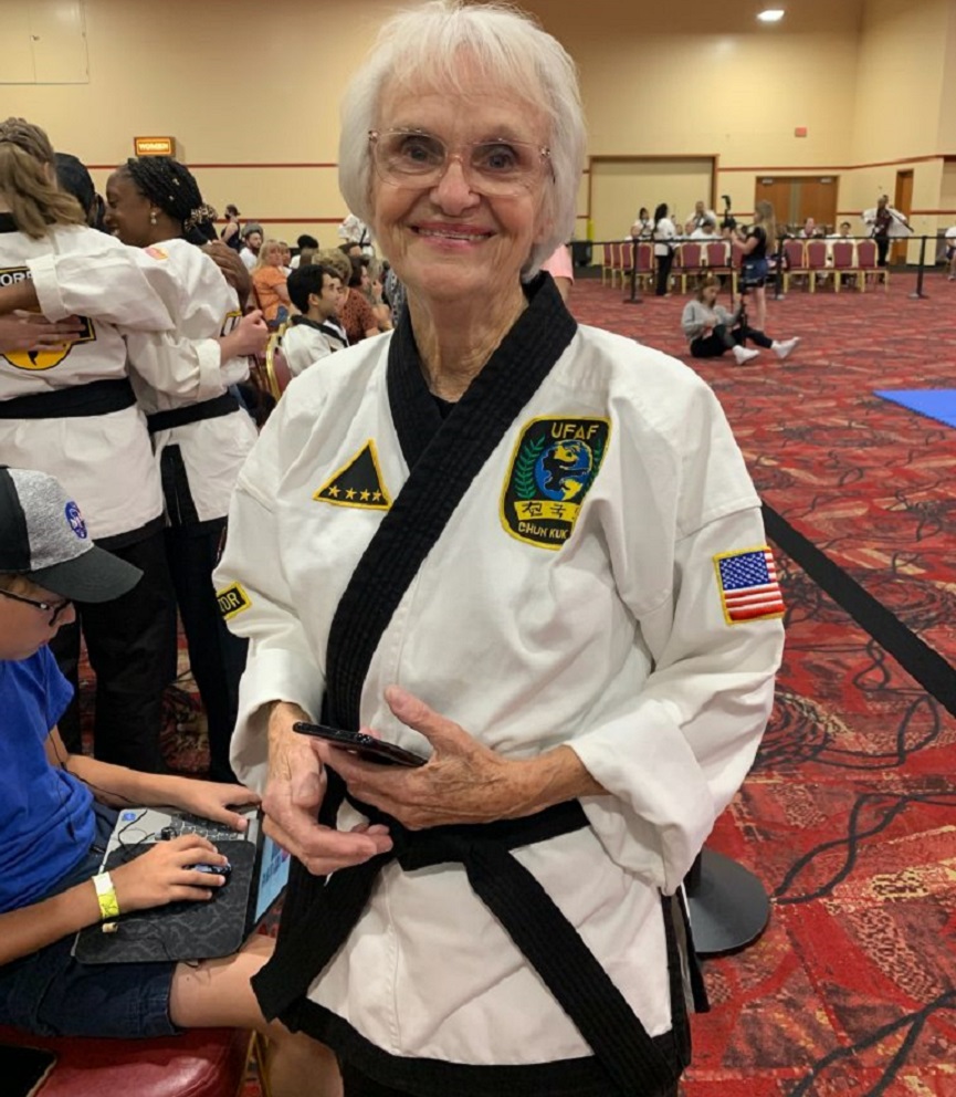 83-year-old woman becomes a fifth-degree karate BLACK BELT