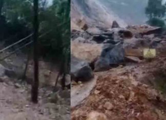 കനത്ത മഴ; മൂന്നാർ ഗ്യാപ് റോഡിൽ മണ്ണിടിച്ചിൽ landslide on Munnar Gap Road