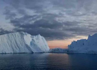 Rain in Greenland icesheet