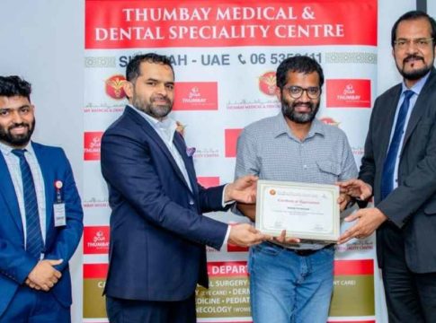Rashid Poomadam received the Thumbay Award