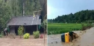 കനത്ത മഴ; ദേവർഷോലയിൽ വീടുകളിൽ വെള്ളം കയറി-ഓട്ടോ ഒലിച്ചുപോയി heavy rain in wayanad