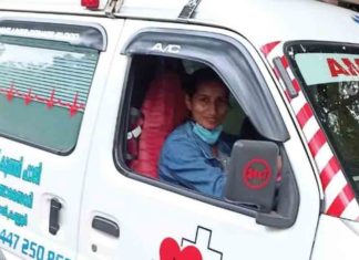 ആംബുലൻസ് സ്റ്റിയറിങ്ങും നഴ്സ് ബിജിയുടെ കയ്യിൽ ഭദ്രം this nurse will drive ambulance also