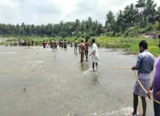 the bike and the passenger drowned in the flood