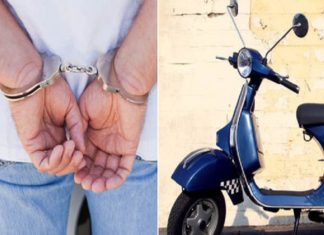 Scooter theft Arrest