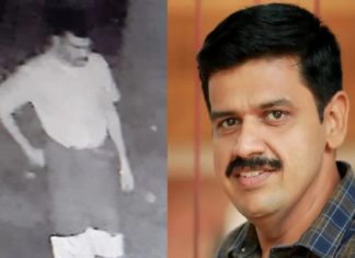 trespassing on Sandeep Warrier's house