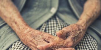 old woman beaten up by son