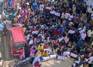 Protest against the principal