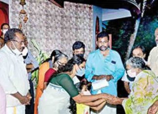 ഭർത്താവിന്റെ ഓർമയ്ക്കായി വീടും വസ്തുവും നൽകി ശാന്തി