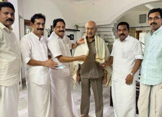 Abdurrahman Perumanna was honored by 'Sarangi Kala Samskarika Vedi'