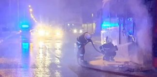 bus caught fire in oman