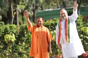 Amit Shah in Varanasi today