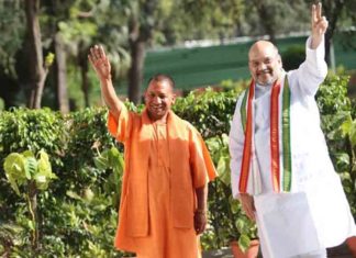 Amit Shah in Varanasi today