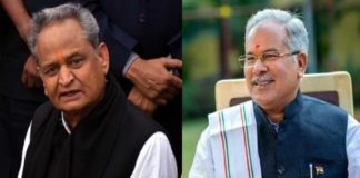 Chhattisgarh Chief Minister Bhupesh Baghel and Rajasthan Chief Minister Ashok Gehlot