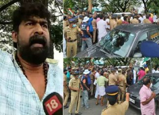 കോൺഗ്രസിന്റെ ദേശീയപാത ഉപരോധത്തിനിടെ പ്രതിഷേധം; നടൻ ജോജുവിന്റെ കാർ അടിച്ചുതകർത്തു joju george protest against congress