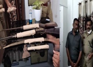 മാൻകൊമ്പും ആയുധങ്ങളുമായി ഒരാൾ പിടിയിൽ arrest