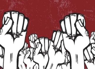 Granite construction workers marched