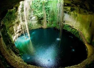 Natural Underground Spring in Mexico