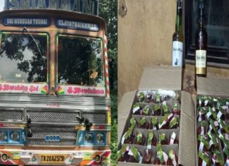 ചരക്ക് ലോറിയില് കേരളത്തിലേക്ക് മദ്യം കടത്താന് ശ്രമം; ഡ്രൈവര് പിടിയിൽ liquor seized-kollam