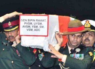 The-funeral-of-Bipin-Rawat-and-his-wife-today