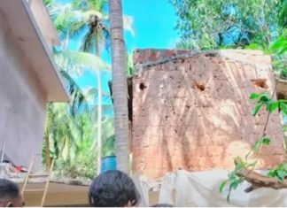 house collapsed-one died-Kozhikode