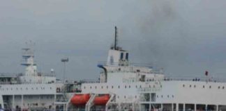 The-ship-caught-fire-near-Lakshadweep