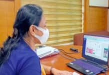 Health minister Veena George Reviewing E Sanjeevani