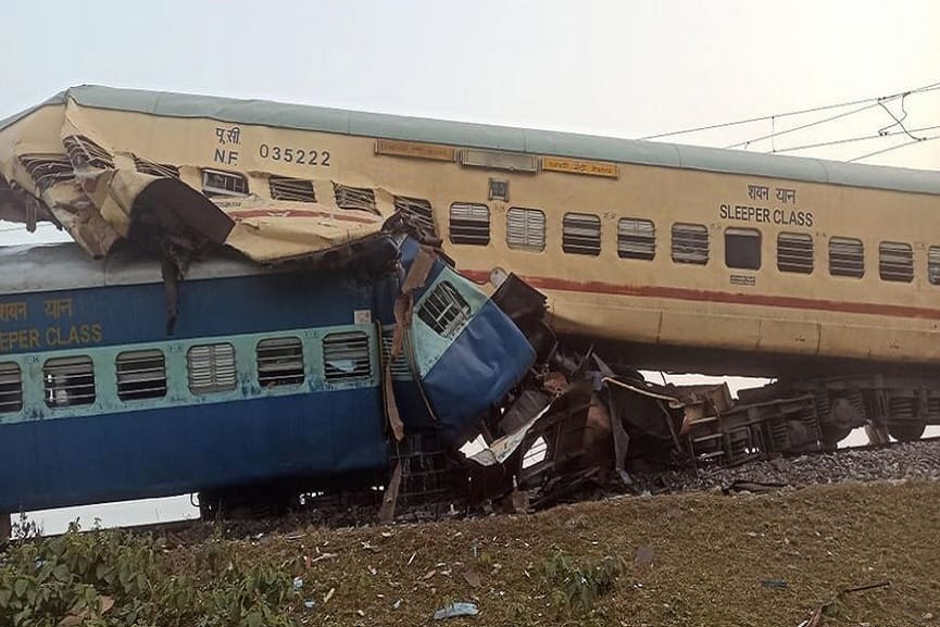 Bikaner-Guwahati Train Derails Is Due To Possible Engine fault Bikaner-Guwahati Train Derails Is Due To Possible Engine fault