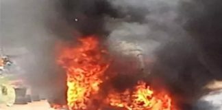 Bus Fire Accident in Kurnool