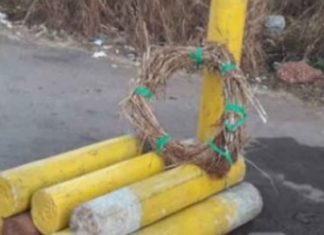 Survey stones were again removed at Madaipara