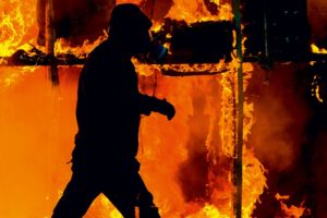 loan rejected man sets bank on fire