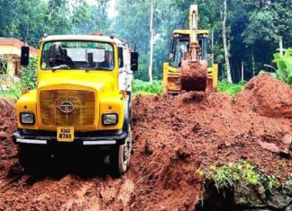 Attempt to fill the wetland under the guise of road upgrades; Blocked locals