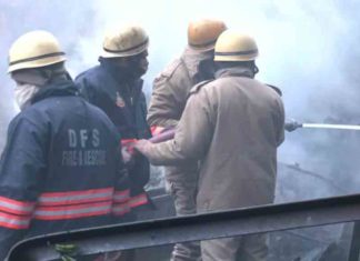 Fire at Lajpat Rai Market in Delhi