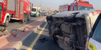 Four vehicles collide in Kuwait; One died