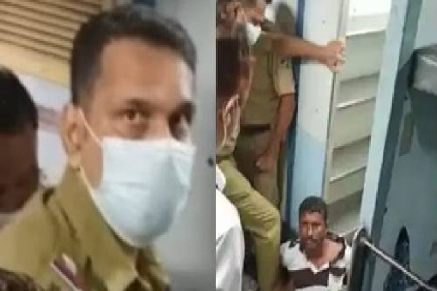 kannur-police Train passenger assaulted; Action against ASI