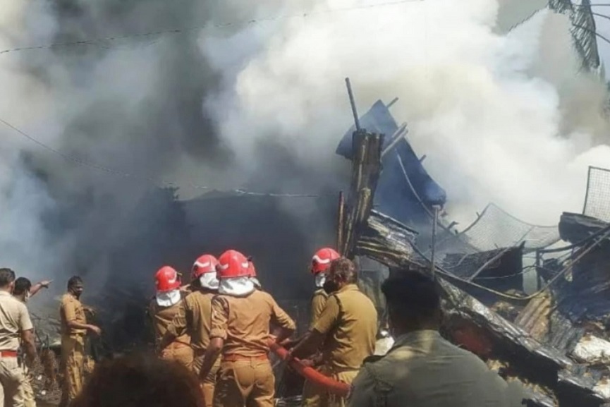 trivandum-fire fire at trivandrum