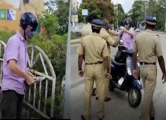 റോഡിൽ വിദേശിയെ കൊണ്ട് മദ്യം ഒഴുക്കി കളയിച്ച സംഭവം; പോലീസിനെതിരെ നടപടി Action Against Police In Tourist Empies Liqour On Road Issue