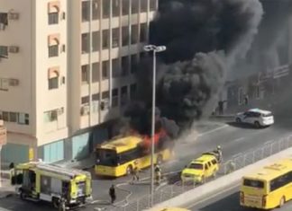 യുഎഇയില് സ്കൂള് ബസിൽ അഗ്നിബാധ; കുട്ടികളും ജീവനക്കാരും സുരക്ഷിതര്