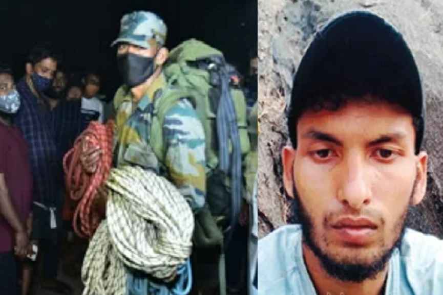 Young man trapped in cave at Palakkad Young man trapped in cave at Palakkad