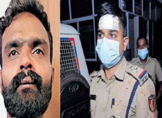 goonda attack against police in kasargod