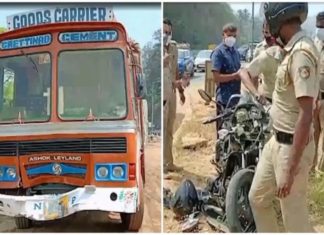 കുതിരാനിൽ ബൈക്കും ലോറിയും കൂട്ടിയിടിച്ചു; 2 പേർക്ക് ഗുരുതര പരിക്ക് 2 Were Highly Injuerd In Accident In Kuthiran