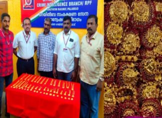 രേഖകളില്ലാതെ സ്വർണക്കടത്ത്; ആന്ധ്ര സ്വദേശി പിടിയിൽ Gold Seized From Train In Palakkad