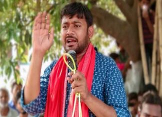 ink thrown at kahnaiya kumar