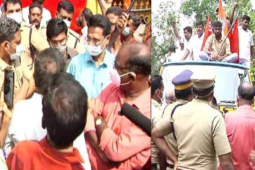 silver line protest in Kollam he silver lin process in Kollam has been stopped