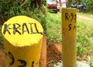 protest against k rail in kannur