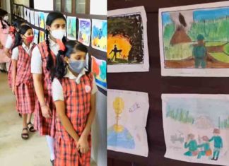 വരയിലൂടെ യുദ്ധത്തെ എതിർത്ത് കുന്നംകുളത്തെ വിദ്യാർഥികൾ Students of Kunnamkulam oppose the war through the art