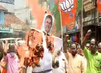 BJP march against Minister Saji Cherian