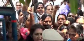 ഡിജിപി ഓഫിസിലേക്കുള്ള മഹിളാ കോൺഗ്രസ് മാർച്ചിൽ സംഘർഷം mahila-congress-silver-line