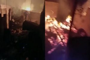 hut fire in Delhi