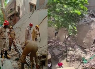 2 Were Died In Delhi Due To The Building Collapsed